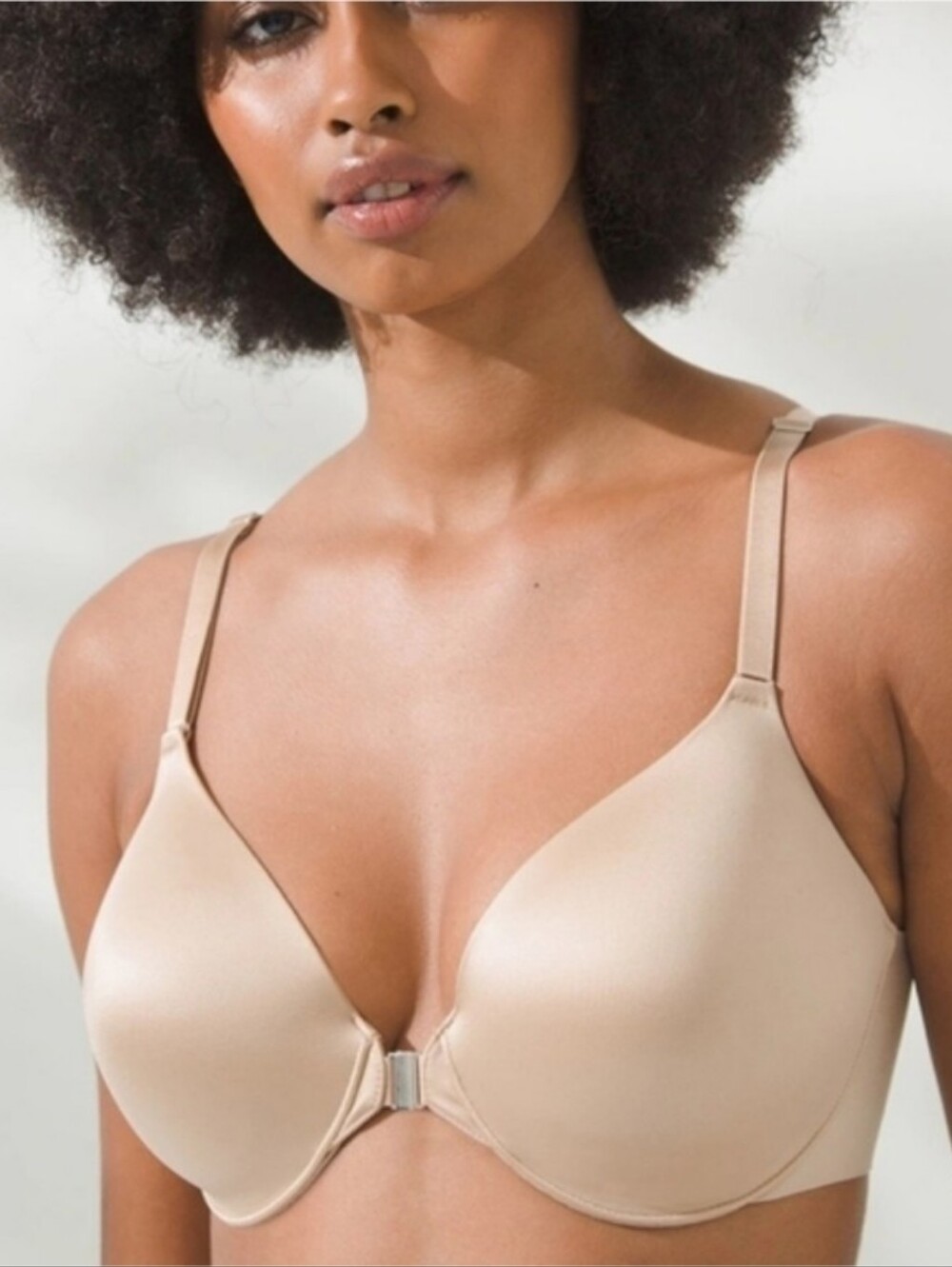 Soma Vanishing Back Full Coverage Front Closure Bra Nude 34DDD 34F NWOT